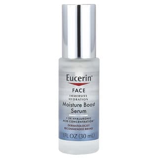 Eucerin, 面部，優效補水，保濕精華，1 液量盎司（30 毫升）