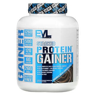 EVLution Nutrition, Stacked Protein Gainer，雙重濃郁巧克力，6 磅（2.72 千克）