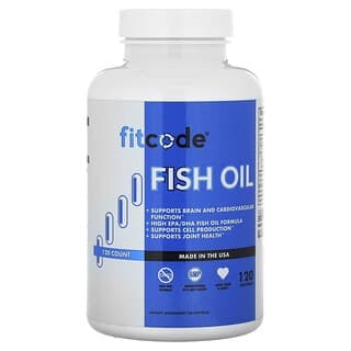 fitcode, 魚油，1000 毫克，120 粒軟膠囊