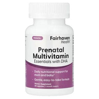 Fairhaven Health, Prenatal Multivitamin Essentials with DHA，檸檬味，60 粒膠囊