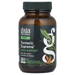 Gaia Herbs, Turmeric Supreme®，竇幫助，60 粒液體 Phyto-Caps® 膠囊