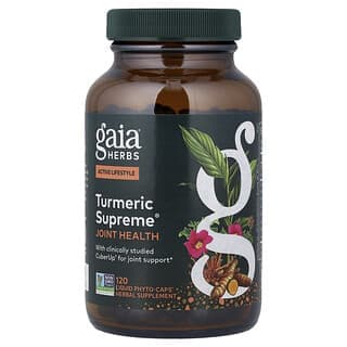 Gaia Herbs, Turmeric Supreme®，關節健康，120 粒液體 Phyto-Caps 膠囊®