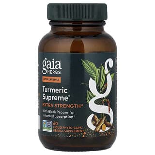 Gaia Herbs, Turmeric Supreme®，60 粒液體 Phyto-Caps 膠囊