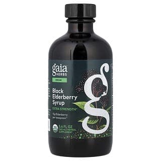 Gaia Herbs, 黑接骨木果糖漿，5.4 液量盎司（160 毫升）