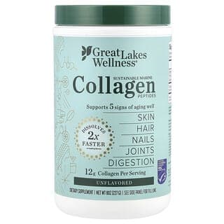 Great Lakes Wellness, 永續海洋膠原蛋白肽，原味，8 盎司（227 克）