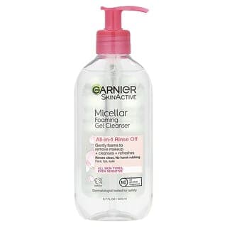 Garnier, SkinActive，膠束泡沫潔面乳，多效合 1，6.7 液量盎司（200 毫升）