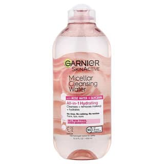 Garnier, SkinActive，水玫瑰膠束潔膚水，含玫瑰水 + 甘油，13.5 液量盎司（400 毫升）