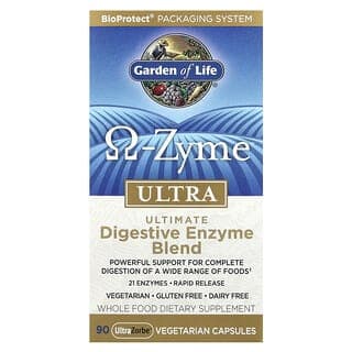 Garden of Life, O-Zyme超級配方，高級混合消化酶，90粒素食膠囊