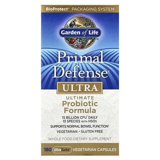 Garden of Life, Primal Defense，Ultra，高級益生菌配方，180 粒 UltraZorbe 素食膠囊