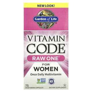 生命花園, Vitamin Code，RAW One，女士專用每日一粒原生態多維生素，75 粒素食膠囊