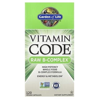 Garden of Life, Vitamin Code，RAW B 族維生素，120 粒全素膠囊