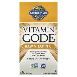 Garden of Life, Vitamin Code，RAW 維生素 C，250 毫克，120 粒素食膠囊
