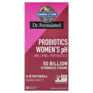 Garden of Life, 益生菌女性 pH，500 億，30 粒素食膠囊