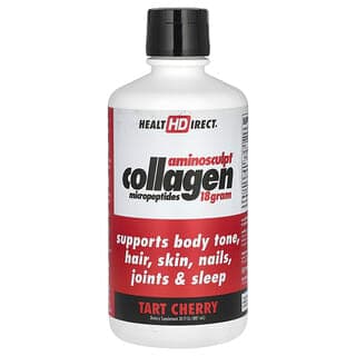 Health Direct, AminoSculpt® 膠原蛋白微肽，酸櫻桃味，18 克，30 液量盎司（887 毫升）