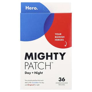 Hero Cosmetics, Mighty Patch™，日間 + 夜間組合，36 片親水膠體貼片