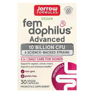 Jarrow Formulas, 全素 Fem Dophilus，高階，100 億 CFU（250 毫克），30 粒素食膠囊