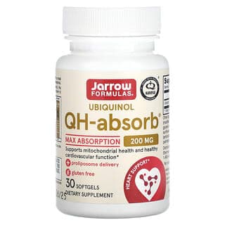 Jarrow Formulas, 泛醇，QH-Absorb，特強吸收，200 毫克，30 粒軟膠囊