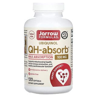Jarrow Formulas, 泛醇，QH-Absorb，特強吸收，100 毫克，120 粒軟凝膠