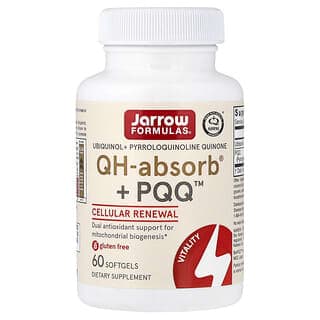 Jarrow Formulas, QH-Absorb + PQQ，60 粒軟凝膠