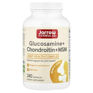Jarrow Formulas, 葡萄糖胺 + 軟骨素 + MSM，240 粒膠囊