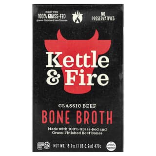 Kettle & Fire, 骨湯，經典牛肉味，16.9 盎司（479 克）