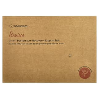 KeaBabies, Revive，3 合 1 產後修復支撐帶，OS，午夜黑，1 套