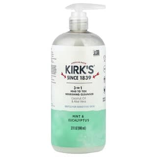 Kirk's, 3 合 1 全身滋養清潔乳，薄荷和桉樹，32 液量盎司（946 毫升）
