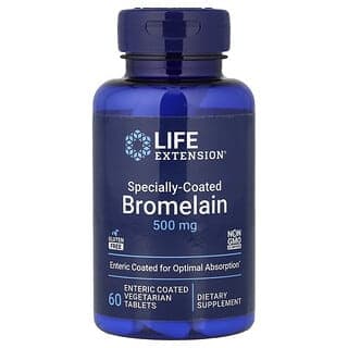 Life Extension, 特殊塗層鳳梨蛋白酶腸溶片， 500毫克， 60片