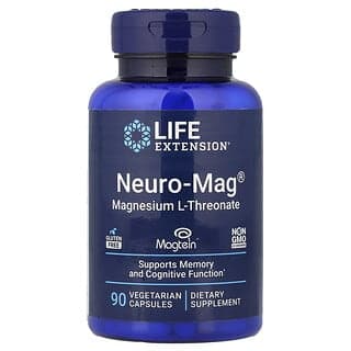 Life Extension, Neuro-Mag®，L-蘇糖酸鎂，90 粒素食膠囊（每粒膠囊 48 毫克）