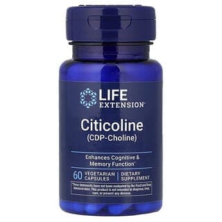 Life Extension, 膽鹼（CDP 膽鹼），60 粒素食膠囊（每粒膠囊 250 毫克）