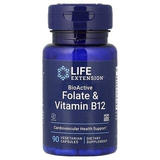 Life Extension, BioActive 系列葉酸鹽維生素 B12 素食膠囊，90 粒裝