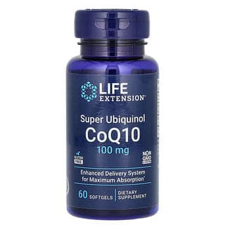Life Extension, 泛醇輔酶 Q10，100 毫克，60 粒軟凝膠