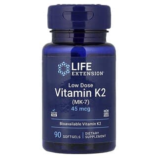 Life Extension, 低劑量維生素K2（MK-7）,45微克，90粒軟膠囊