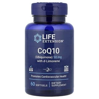 Life Extension, 特易吸收輔酶 Q10 軟膠囊，含 D-檸檬油精，50 毫克，60 粒裝