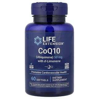 Life Extension, 特易吸收輔酶 Q10 軟膠囊，含 D-檸檬油精，50 毫克，60 粒裝