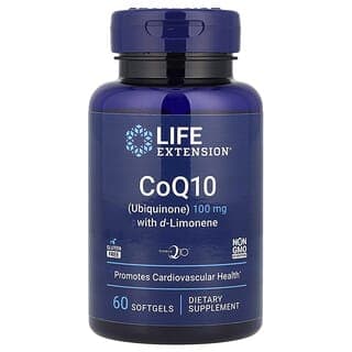Life Extension, 特易吸收輔酶 Q10（泛醌），含右旋檸檬烯，100 毫克，60 粒軟凝膠