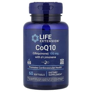 Life Extension, 特易吸收輔酶 Q10（泛醌），含右旋檸檬烯，100 毫克，60 粒軟凝膠