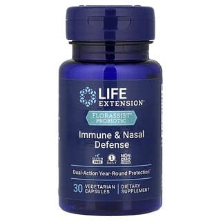 Life Extension, FLORASSIST® 益生菌，機體抵抗和鼻部健康防御，30 粒素食膠囊
