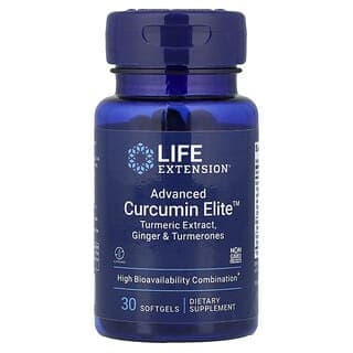 Life Extension, 高級姜黃素精華™，姜黃提取物，姜和姜黃酮，30 粒軟膠囊