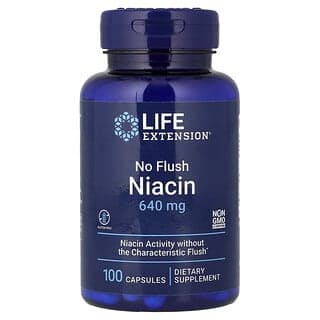 Life Extension, 無潮紅煙鹼酸膠囊，640 毫克，100 粒膠囊
