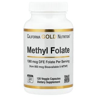 California Gold Nutrition, 甲基葉酸和維生素 C，120 粒素食膠囊