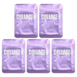 Lapcos, 膠原蛋白緊雅美容面膜套裝，5 片，每片 0.84 液量盎司（25 毫升）