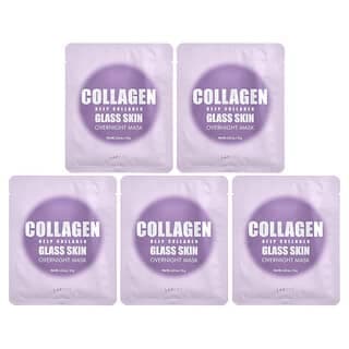 Lapcos, 深層膠原玻璃肌夜間美容面膜，4 片，每片 1.23 盎司（35 克）