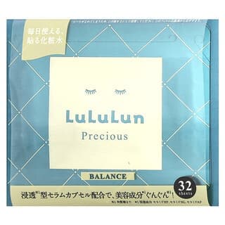 Lululun, Precious Balance，美容面膜，綠色 4FB，32 片，17 液量盎司（500 毫升）