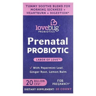 LoveBug Probiotics, 產前益生菌，200 億 CFU，30 粒膠囊