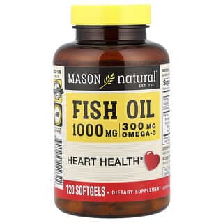Mason Natural, 魚油，1,000 毫克，120 粒軟膠囊