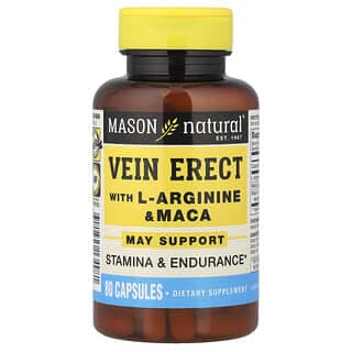Mason Natural, Vein Erect with L-Arginine & Maca，80 粒膠囊