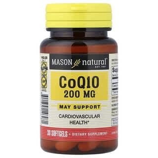 Mason Natural, 輔酶 Q10，200 毫克，30 粒軟膠囊