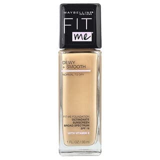 Maybelline, Fit Me®，水潤 + 柔滑粉底液，125 裸米色，1 液量盎司（30 毫升）