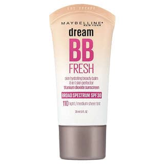 Maybelline, Dream BB Fresh，保濕型美膚霜，SPF 30，110 淺/中調薄透色，1 液量盎司（30 毫升）